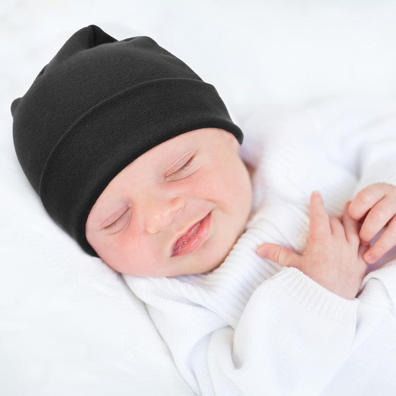 DRESHOW BQUBO Baby Hats and Mittens Infant Cotton Beanie Gloves No Scratch Set Newborn Hospital Hat for Boys Girls - Image 2